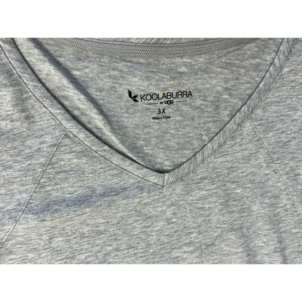 Koolaburra by UGG Jersey Short Sleeve Tunic Heathered Gray Plus Size 3X NWOT - Picture 7 of 9